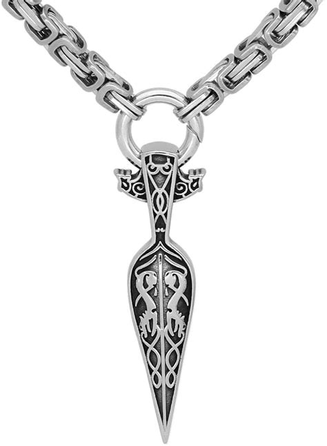 VikingsBrand Odin Spear Gungnir Pendant Viking Norse Gods Jewerly