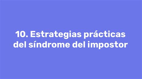 Curso Para Superar El S Ndrome Del Impostor Estrategias Pr Cticas