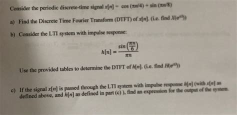 Solved Consider The Periodic Discrete Time Signal In Cos Chegg