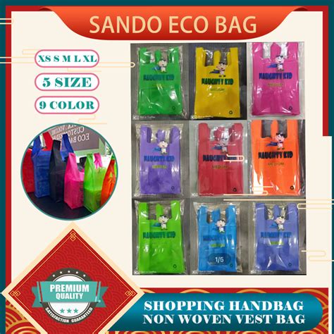 50pcs Sando Eco Bag Xsmini1485inches Plain Reusable Non Woven