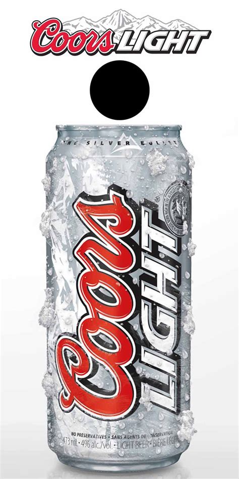 Coors Light Beer Can with Ice