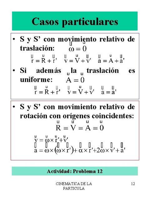 Cinematica De La Particula Objetivos Conocer