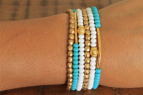 Stacking Bracelet Set Summer Bracelet Dainty Bracelet Seed