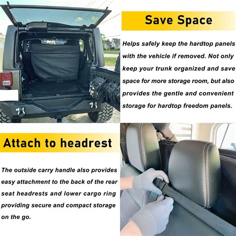 Freedom Panel Hard Top Storage Bag For Jeep Wrangler Jk Jku Jl Jlu 2007 2023 Ebay