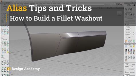 Alias Tips And Tricks 7 How To Build A Fillet Washout YouTube