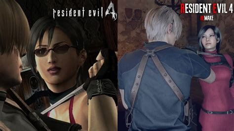 Leon Meets Ada RE4 ORIGINAL VS REMAKE YouTube