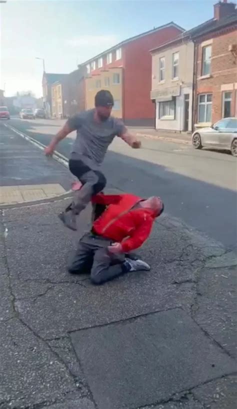 Bloodied Man Knocked Down Five Times In Savage Fight But Keeps Getting