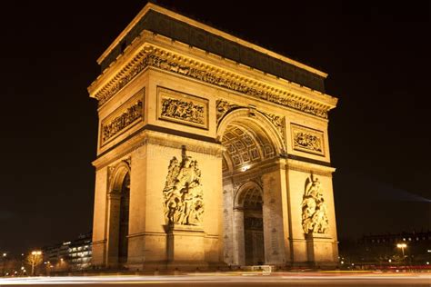 Arch Of Triumph At Night Paris France Stock Image Image Of Interest