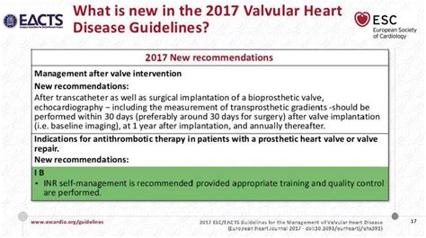 Esc Eacts Guidelines For The Management Of Valvular Heart Disease