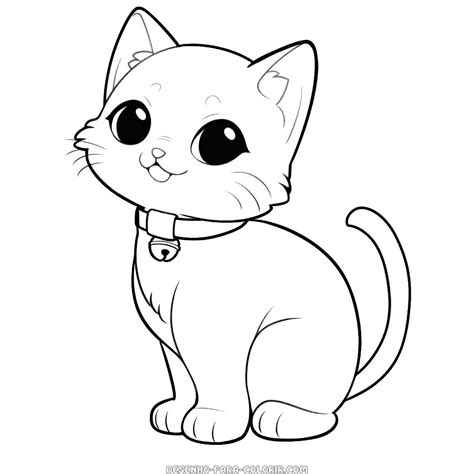 Desenho De Gato Para Impressão Gratuita Para Colorir Desenho Para Colorir