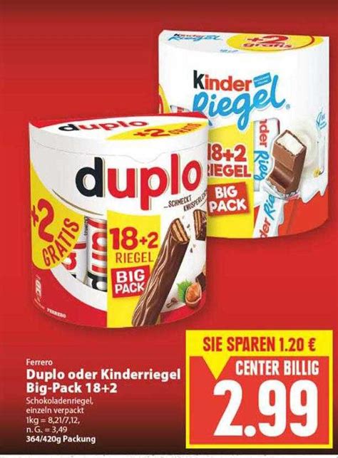 Ferrero Duplo Oder Kinderriegel Big Pack Angebot Bei Edeka