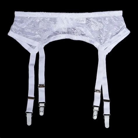 White Black Garter Belts Women Vintage Suspenders For Stockings Metal