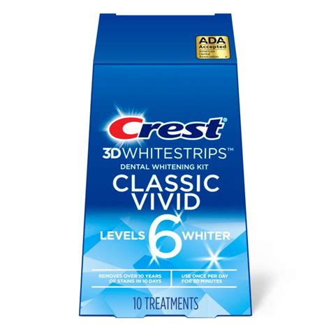 Crest 3d Whitestrips Classic Vivid Teeth Whitening Strip Kit 20