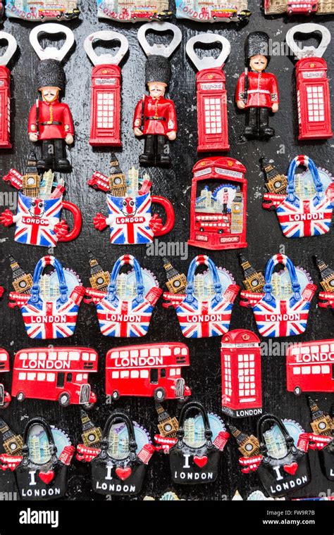 London souvenirs and tourist trinkets on Oxford Street, London, UK ...