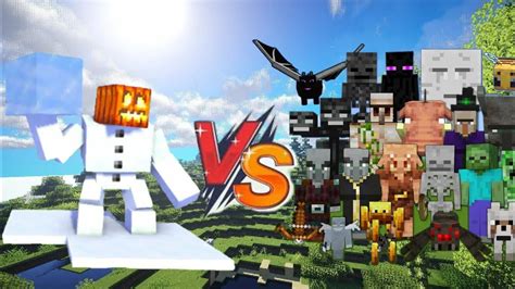 Snow Golem Mutant Vs All Mobs In Minecraft All Mobs Vs Snow Golem