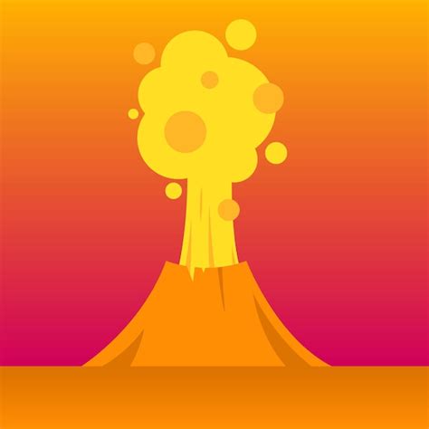 Premium Vector | Volcano eruption vector illustration for natural ...