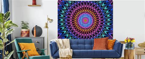 Amazon Atawlege Blacklight Tapestry Neon Tapestry Uv Reactive