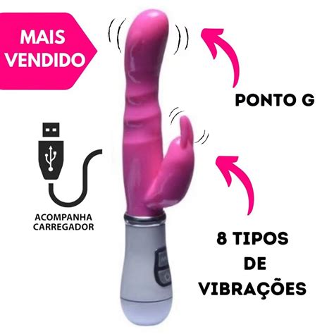 Vibrador Recarreg Vel Rabbit De Ponto G Estimulador E Clitoris Zdb