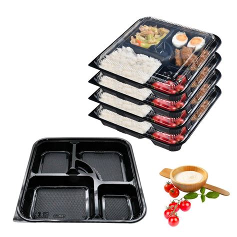 Disposable Plastic Frozen Fresh Meal Prep Containers Compartment