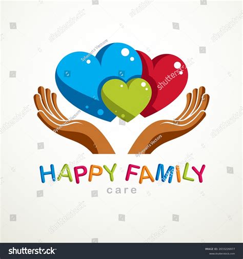 Happy Family Vector Logo Icon Created Stock Vector (Royalty Free ...