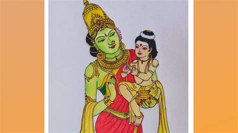 Parvati Murugan Drawing Murugan Drawing Easy Parvati Drawing Easy