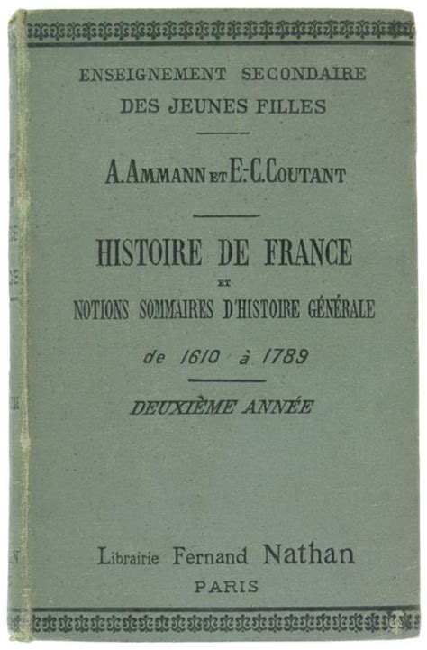 Histoire De France Et Notions Sommaires D Histoire G N Rale De