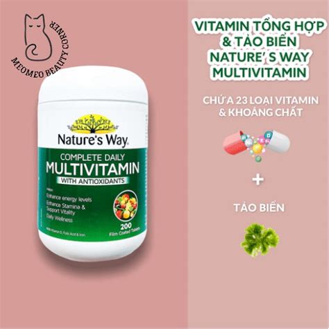 Vitamin Tổng Hợp Tảo Biển Nature’s Way Complete Daily Multivitamin 200 Viên Shopee Việt Nam