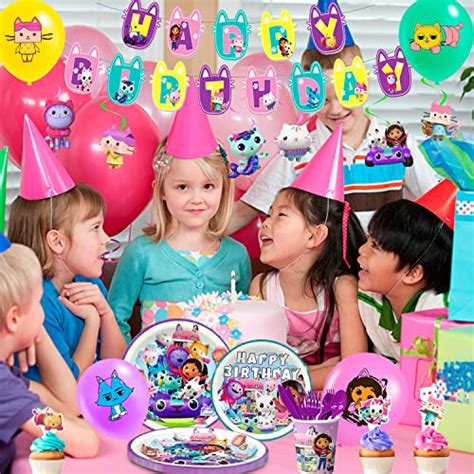 Gabby Dollhouse Birthday Party Supplies 115pcs Gabby Dollhouse