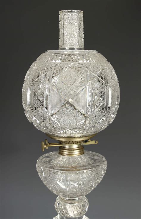 Fine And Rare Brilliant Period Cut Glass Oil Lamp Cottone Auctions