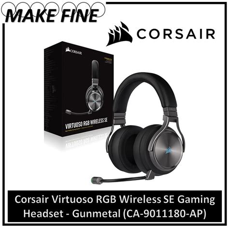 Corsair Virtuoso Rgb Wireless Se Gaming Headset Gunmetal Ca 9011180 Ap Shopee Singapore