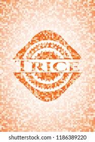 Trice Orange Mosaic Emblem Background Stock Vector Royalty Free