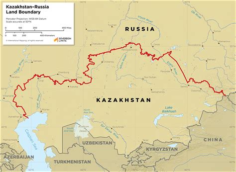 Kazakhstanrussia Land Boundary Sovereign Limits