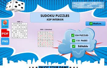 SUDOKU PUZZLES Medium by Mima Teachers | TPT