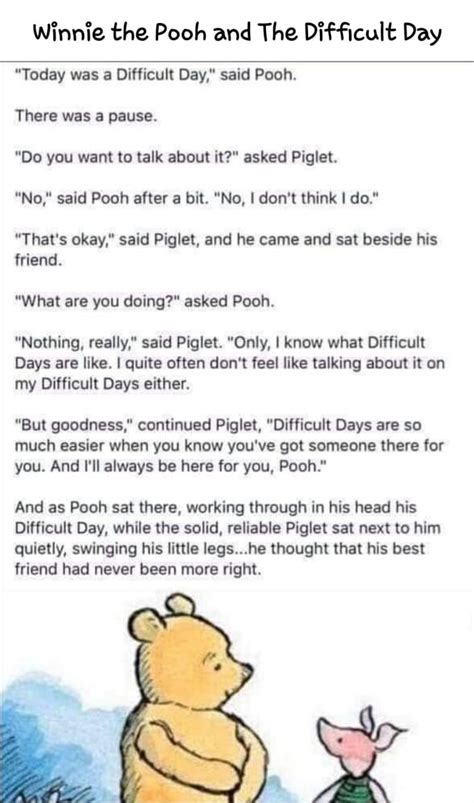 Winnie The Pooh And The Difficult Day Today Was A Difficult Day Said