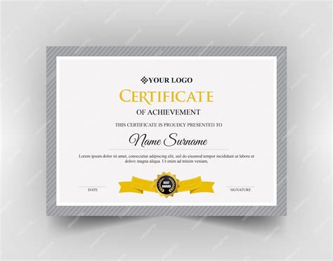 Premium PSD | Certificate template psd