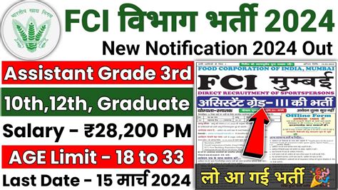 Fci Recruitment Food Inspector Recruitment Fci New