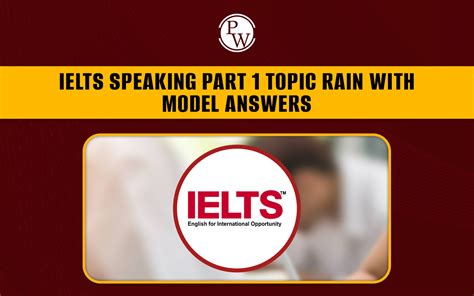 Rainy Days Speaking Part 1 IELTS Sample Answers