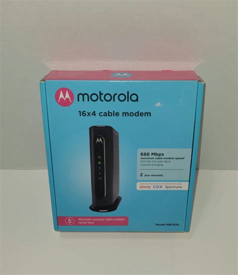 Motorola Mb7420 10 16x4 686 Mbps Docsis 30 Cable Modem 855631006019 Ebay