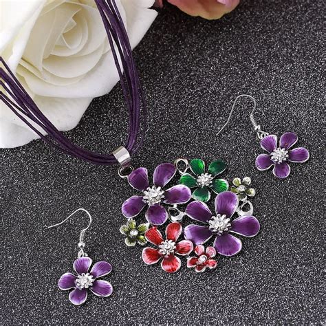 Buy Indian Wedding Women Jewelry Sets Brand Purple