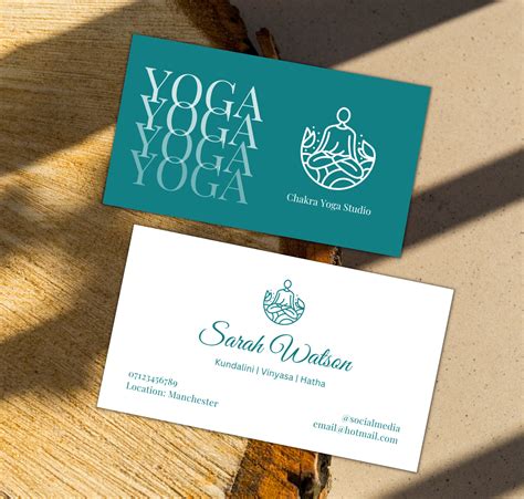yoga business card yoga business marketing yoga business stationery