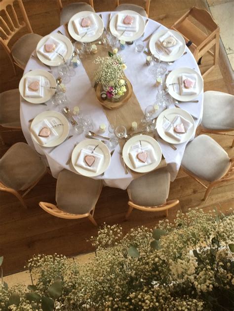 Kingscote Round Tables Laid By Mcbaile And Weddingcreationsuk