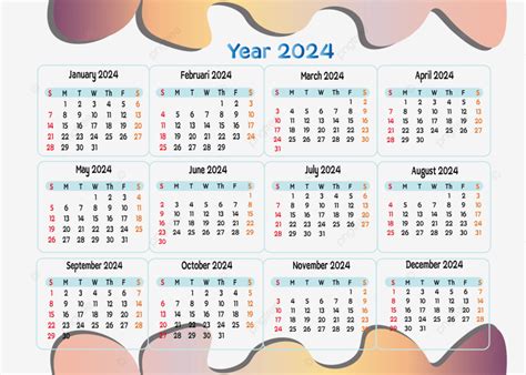 Calendario Planificador A O Fondo Transparente Vector Png Dibujos