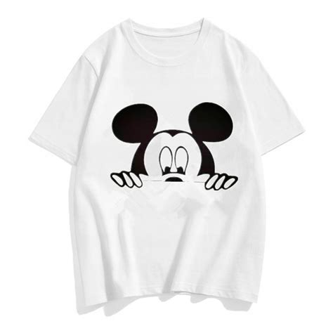 Y K T Shirty Trzy Mickey Nadruk Z Mysz Kobiet T S