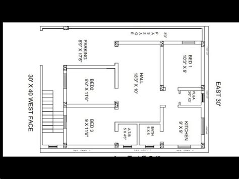 30×40 West Facing House Plan As Per Vastu | Home Ideas