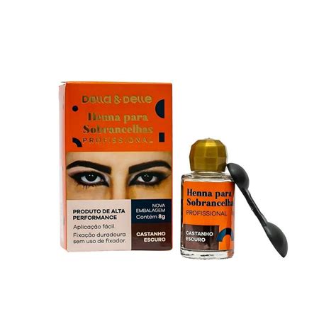 Henna Para Sobrancelhas Della Delle G Castanho Escuro Shopee Brasil