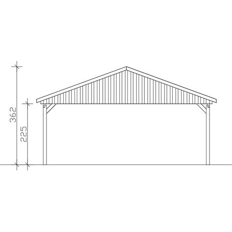 Skanholz Carport Fichtelberg X Cm Schwarze Schindeln Natur