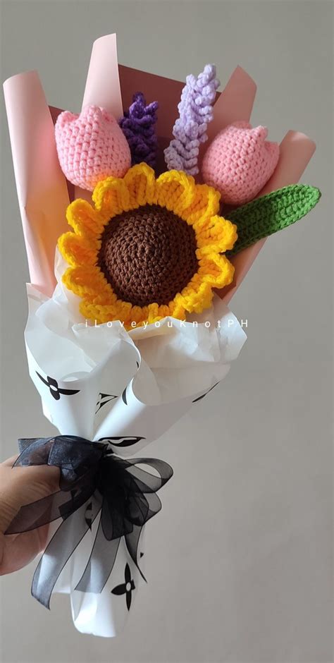 Crochet Sunflower Bouquet