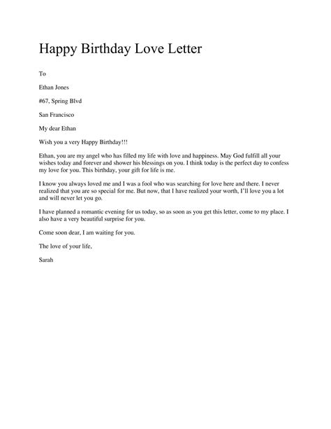 Free Printable Happy Birthday Letter Templates To [Boyfriend, Best Friend]