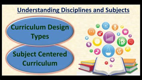 Subject Centered Curriculum Or Discipline Oriented Curriculum Types Of Curriculum Design