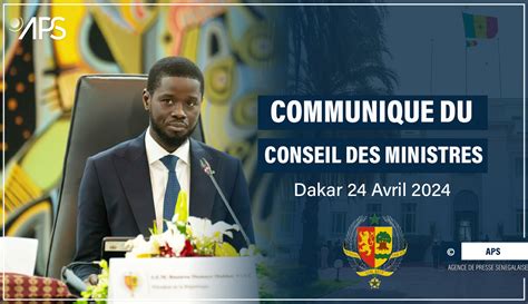 SENEGAL GOUVERNEMENT Le communiqué du Conseil des ministres du